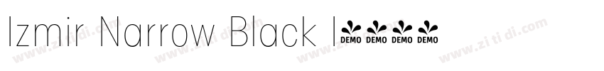 Izmir Narrow Black I字体转换